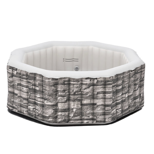 Opblaasbaar bubbelbad Carosino steenlook en grijs pro.tec