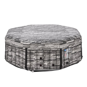 Opblaasbaar bubbelbad Carosino steenlook en grijs pro.tec