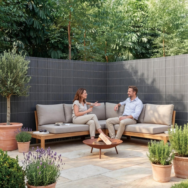 PVC Tuinscherm Cefalu antraciet casa.pro