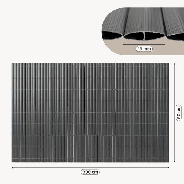 PVC Tuinscherm Cefalu antraciet casa.pro