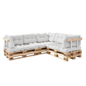 Kussenset - palletkussen en rugkussen - verschillende aantal en kleuren