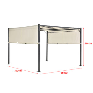 Pergola Fortaleza tuinpaviljoen met LED verlichting - 4 varianten