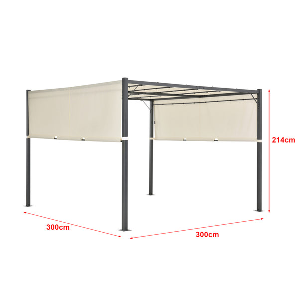 Pergola Fortaleza tuinpaviljoen met LED verlichting - 4 varianten
