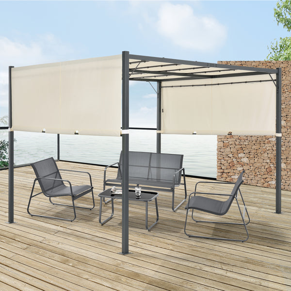 Pergola Fortaleza tuinpaviljoen met LED verlichting - 4 varianten