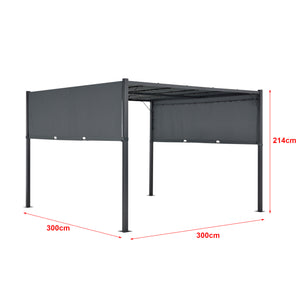 Pergola Fortaleza tuinpaviljoen met LED verlichting - 4 varianten