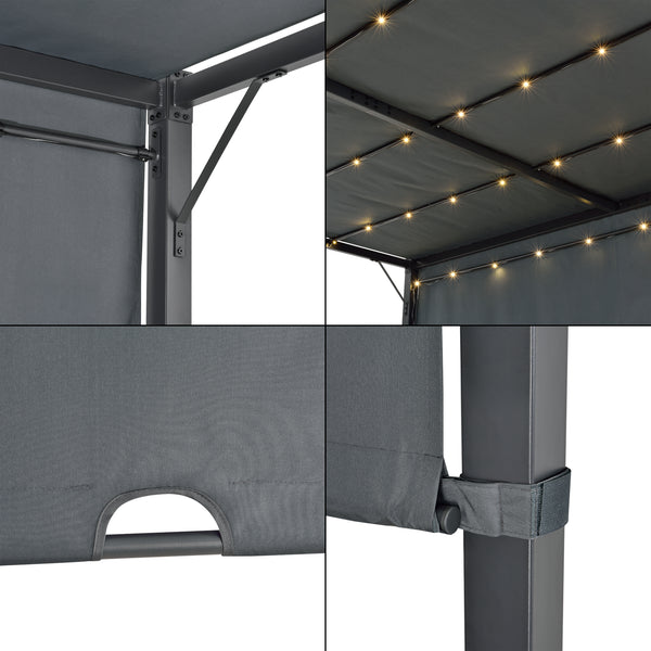 Pergola Fortaleza tuinpaviljoen met LED verlichting - 4 varianten