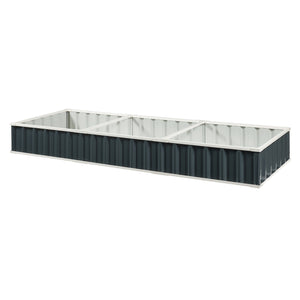 Moestuinbak Albrandswaard met 1 paar handschoenen 258x90x30 cm antracietgrijs [en.casa]