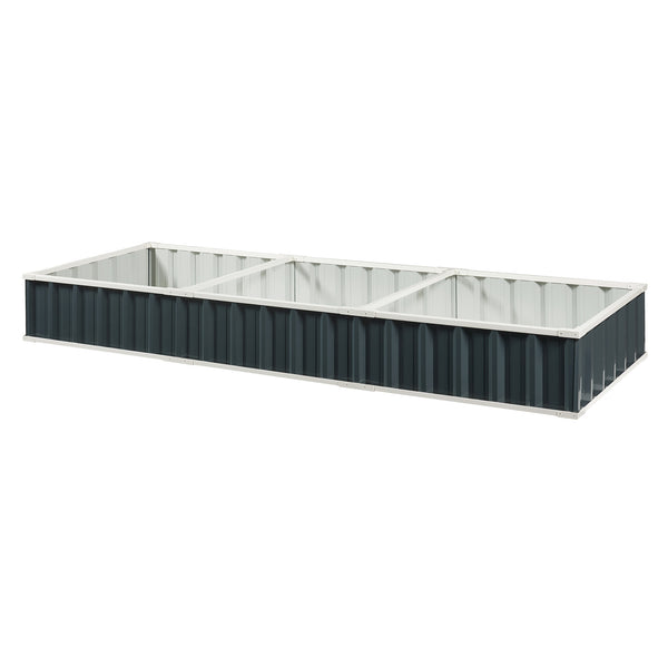 Moestuinbak Albrandswaard met 1 paar handschoenen 258x90x30 cm antracietgrijs [en.casa]