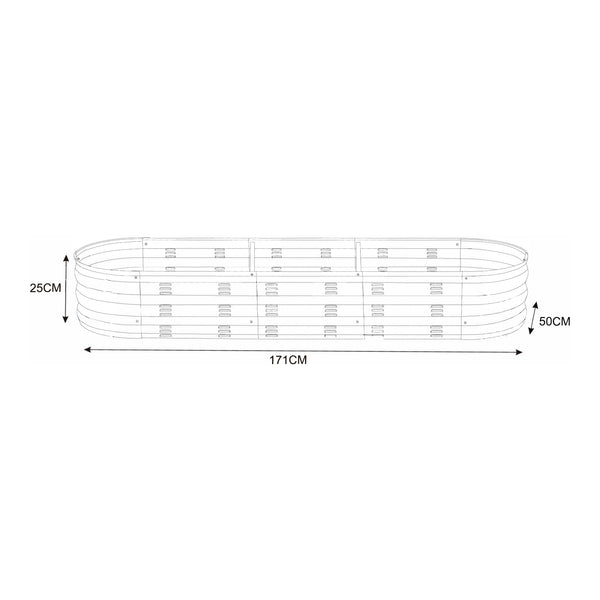 Plantenbak Alfedena bloembak ovaal antraciet casa.pro
