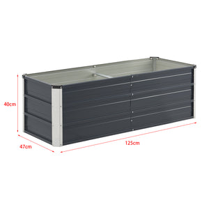 [en.casa] Moestuinbak Nijmegen staal antracietgrijs - 3 varianten