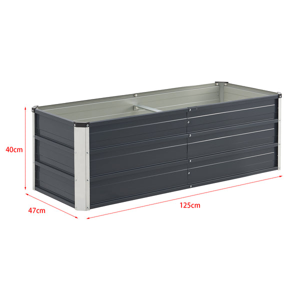 [en.casa] Moestuinbak Nijmegen staal antracietgrijs - 3 varianten