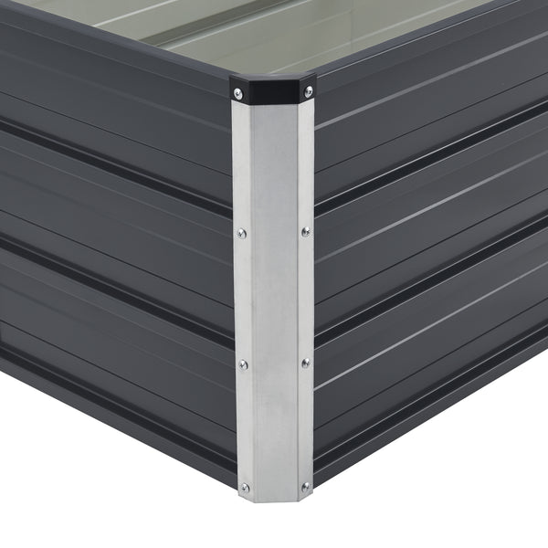 [en.casa] Moestuinbak Nijmegen staal antracietgrijs - 3 varianten