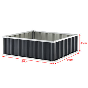 [en.casa] Moestuinbak Zevenaar staal antracietgrijs - 3 varianten