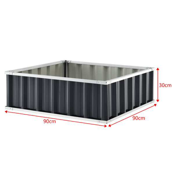 [en.casa] Moestuinbak Zevenaar staal antracietgrijs - 3 varianten