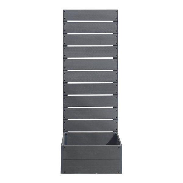 Plantenbak met tuinscherm Heerde HKC grijs [en.casa]