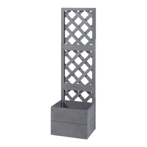 Plantenbak met latwerk Amstelveen HKC grijs [en.casa]