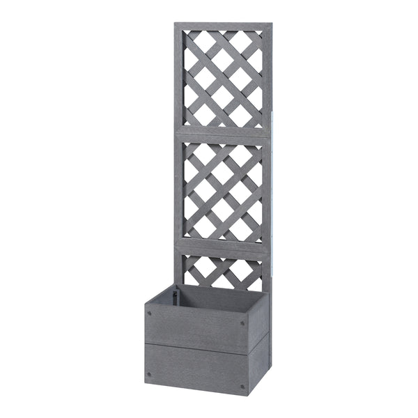 Plantenbak met latwerk Amstelveen HKC grijs [en.casa]