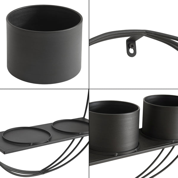 [en.casa] Plantenrek Vestby met bloempot metaal - 2 varianten