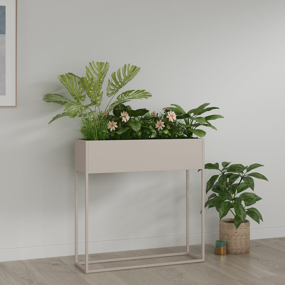 Plantenstandaard Joensuu 80x80x25 cm zwart [en.casa]