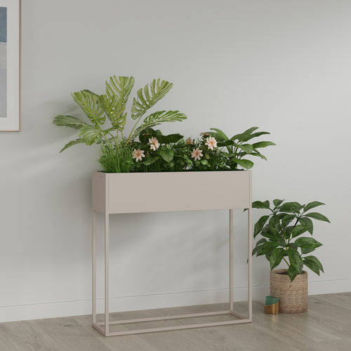 Plantenstandaard Joensuu 80x80x25 cm zwart [en.casa]