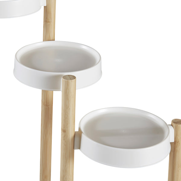 [en.casa] Plantenstandaard Sastamala met planken bamboe - 8 varianten