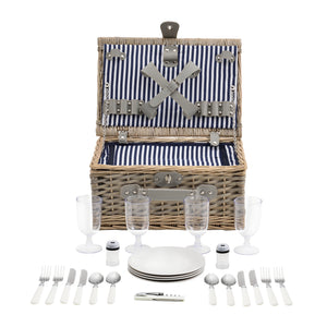 [casa.pro]® Picknickmand voor 2 of 4 personen - incl. inhoud - verschillende kleurren