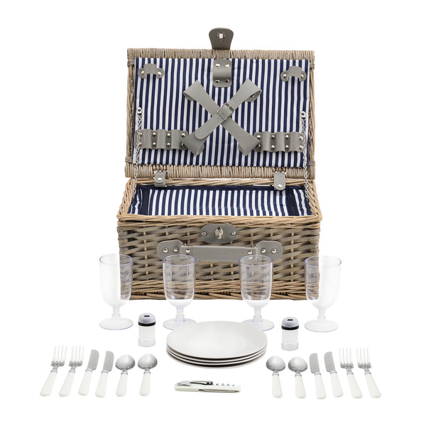 [casa.pro]® Picknickmand voor 2 of 4 personen - incl. inhoud - verschillende kleurren