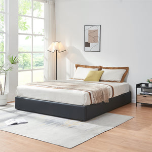 Tweepersoonsbed Nola bedframe met lattenbodem en opbergruimte [en.casa]