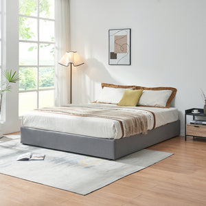 Tweepersoonsbed Nola bedframe met lattenbodem en opbergruimte [en.casa]