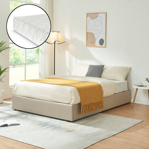 Tweepersoonsbed Nola met bedbodem en matras [en.casa]