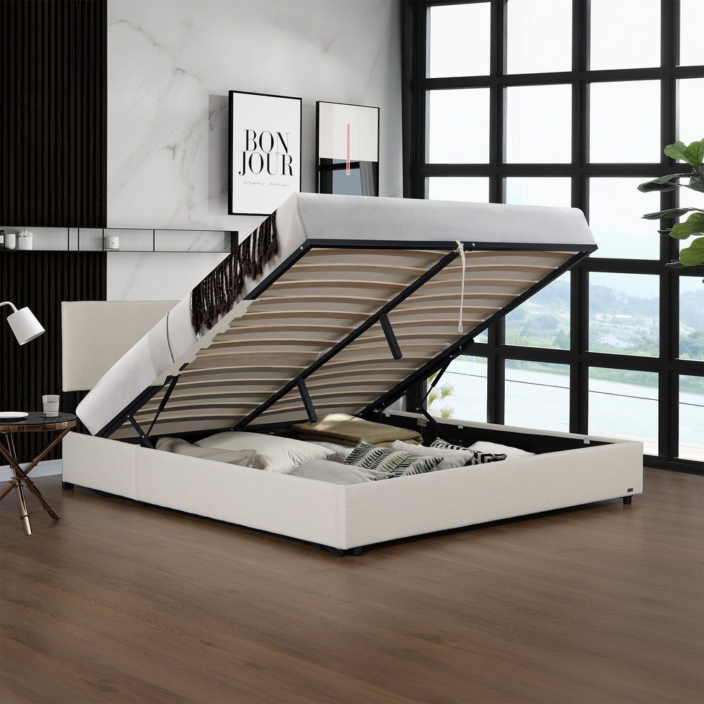 Bed Juva met matras en opbergruimte Corium