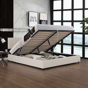 Bed Juva met matras en opbergruimte Corium