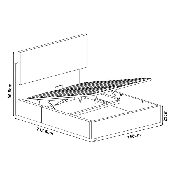 Bed Juva met matras en opbergruimte Corium