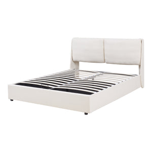 Tweepersoonsbed Lunner met bedbodem donkergrijs [en.casa]