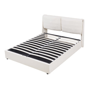 Tweepersoonsbed Lunner met bedbodem donkergrijs [en.casa]