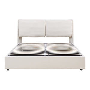 Tweepersoonsbed Lunner met bedbodem donkergrijs [en.casa]