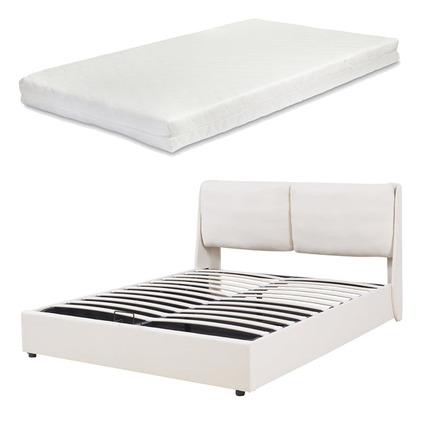 Tweepersoonsbed Lunner met matras [en.casa] [neu.haus]