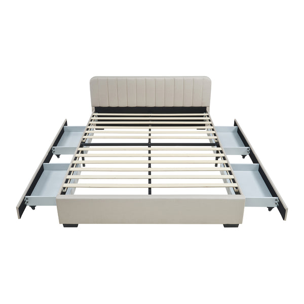 Bed Nofrenna met matras en 4 bedlades [en.casa]