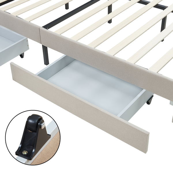 Bed Nofrenna met matras en 4 bedlades [en.casa]