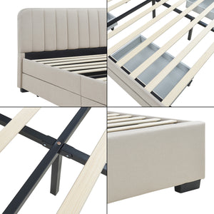 Bed Nofrenna met matras en 4 bedlades [en.casa]