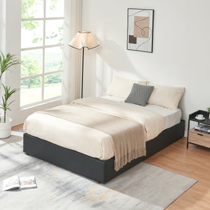 Tweepersoonsbed Nola bedframe met lattenbodem en opbergruimte [en.casa]