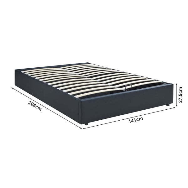 Tweepersoonsbed Nola bedframe met lattenbodem en opbergruimte [en.casa]