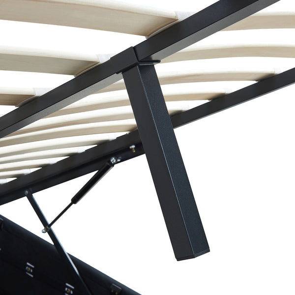 Tweepersoonsbed Nola bedframe met lattenbodem en opbergruimte [en.casa]