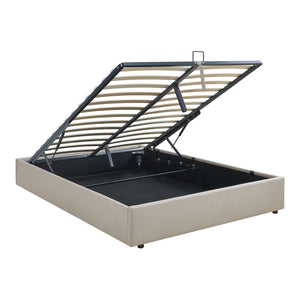Tweepersoonsbed Nola bedframe met lattenbodem en opbergruimte [en.casa]