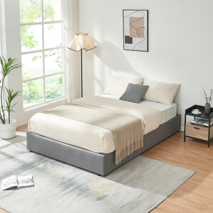 Tweepersoonsbed Nola bedframe met lattenbodem en opbergruimte [en.casa]