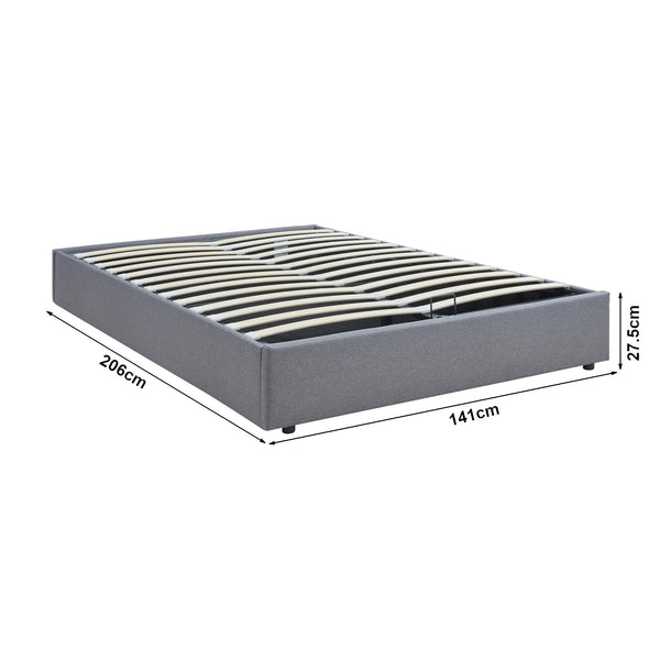 Tweepersoonsbed Nola bedframe met lattenbodem en opbergruimte [en.casa]