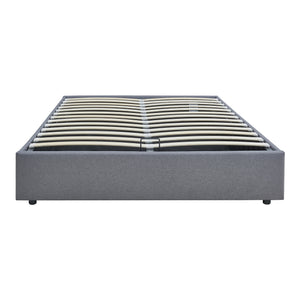 Tweepersoonsbed Nola bedframe met lattenbodem en opbergruimte [en.casa]