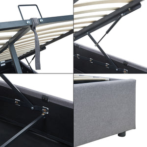 Tweepersoonsbed Nola bedframe met lattenbodem en opbergruimte [en.casa]