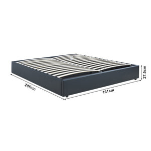 Tweepersoonsbed Nola bedframe met lattenbodem en opbergruimte [en.casa]