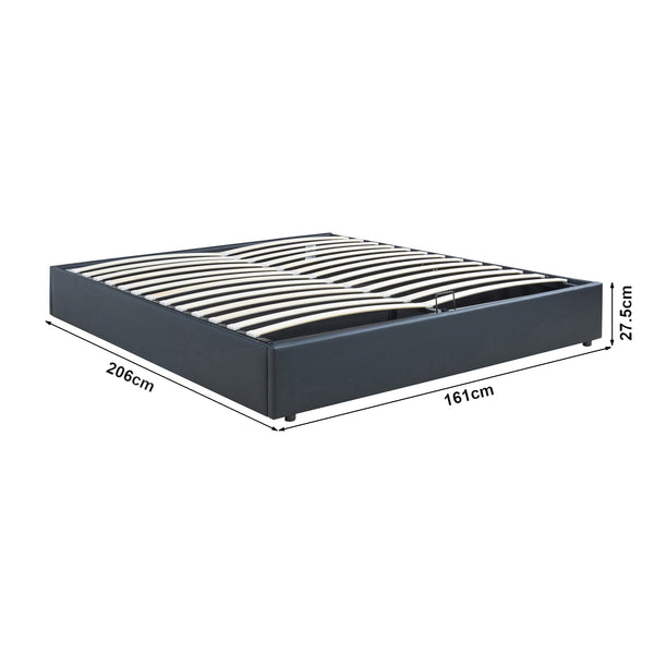 Tweepersoonsbed Nola bedframe met lattenbodem en opbergruimte [en.casa]